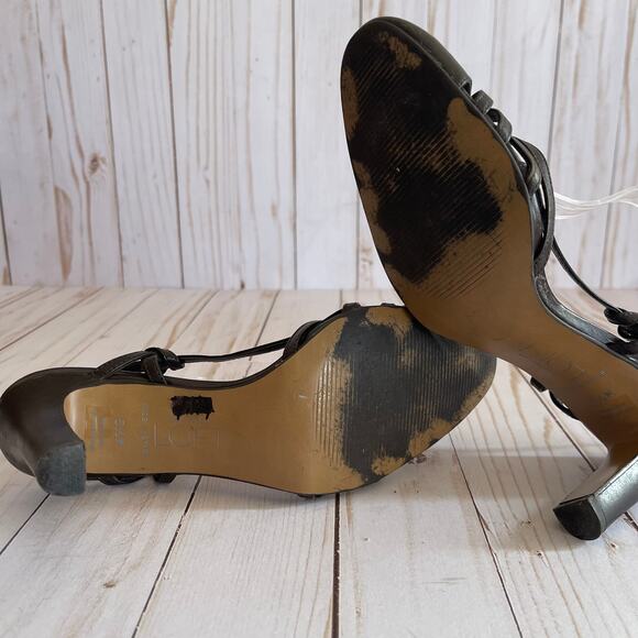 LOFT Brown Simple Sandal Heels Size 5.5 - Picture 6 of 7